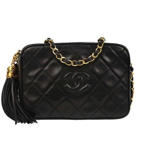Chanel Black Lambskin Camera Bag Mini - Picture 1 of 10